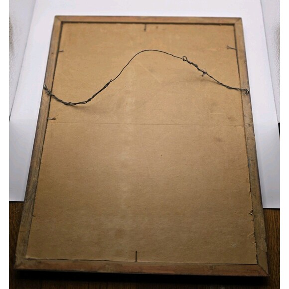 Vintage Framed Zula Kenyon Art Print Girl With Bluebird 12 X 15 - Picture 6 of 7